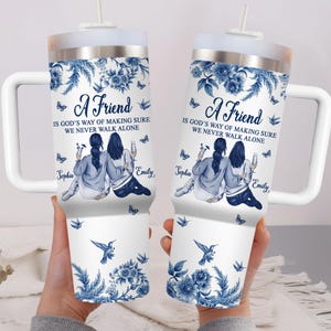 Personalized Besties Forever 40 Oz Tumbler With Names, Best Friends Tumbler, Gift For Friends, Sistas Gift , Soul Sisters Christmas Gift