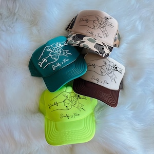 Personalized Dad With Kids Names Trucker Caps, Gift For Father, Grandfather, Fathers Day Gift Ideas, Custom Dad Kids Cap, Birthday Dad Gift