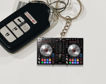 Personalized Name DJ Controller Ornament, DJ Keychain, Dj Car Ornament, Gifts For Dj, Dj Table Ornament, Dashboard,  Dj Mixer Ornament