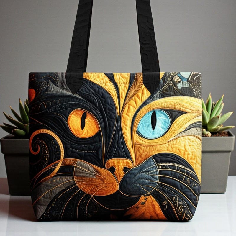 Cozy Cat CW0811043CL Quilted Tote Bag main image 0