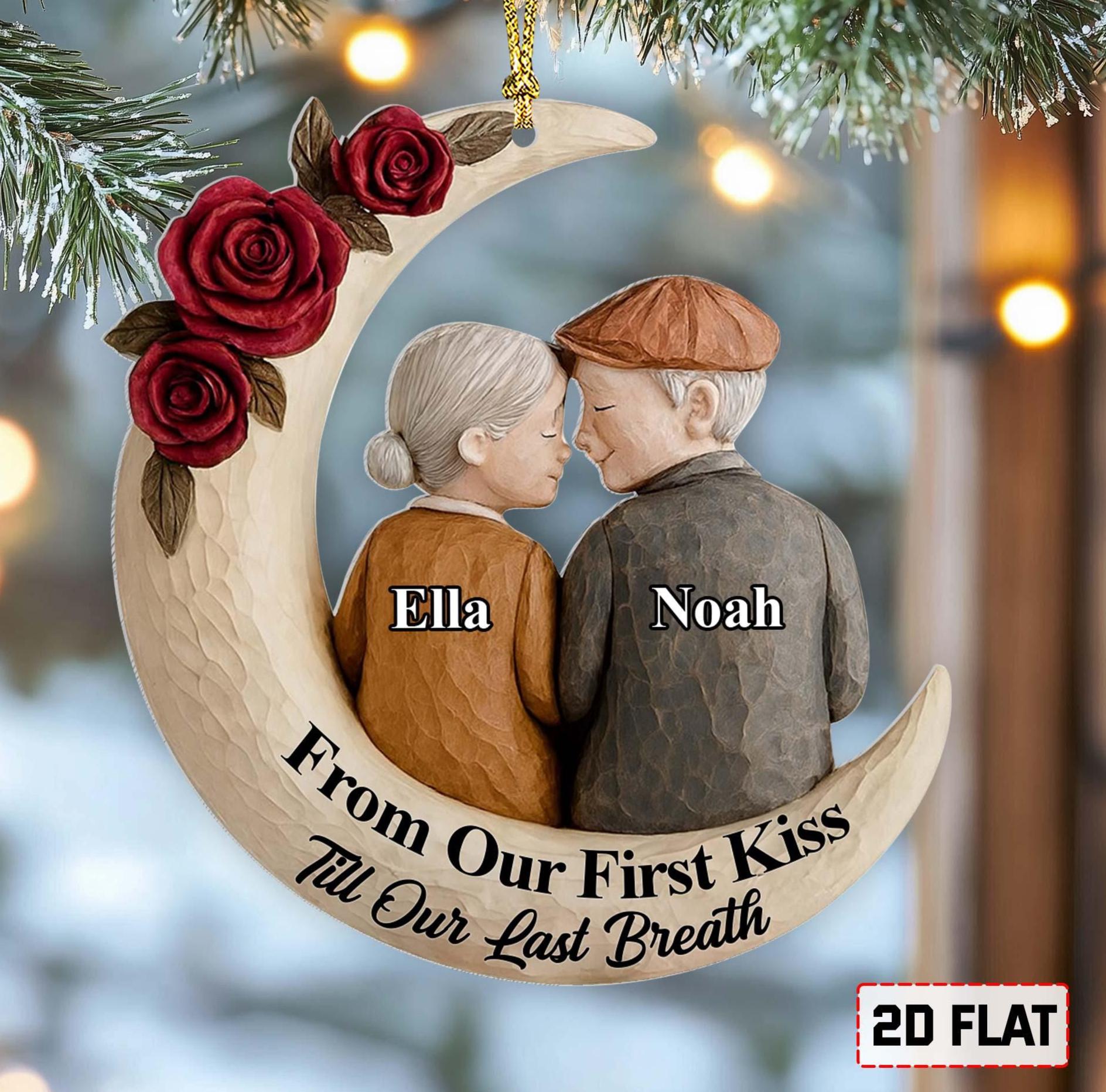 Custom Photo Christmas Couple From Our First Kiss Till Our Last Breath – Wander Prints