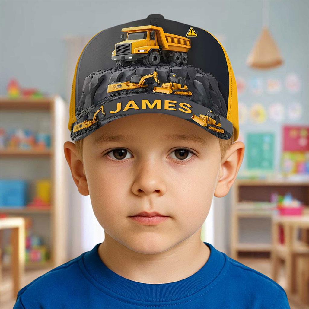 Custom Kids Backpack, Excavator Truck Back To School Backpack, Construction Backpack Birthday Gift For Boys, School Bag For Children Toddler
