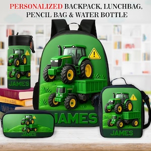 Custom Kids Backpack, Excavator Truck Back To School Backpack, Construction Backpack Birthday Gift For Boys, School Bag For Children Toddler
