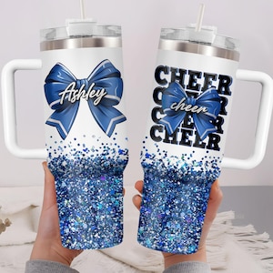 Personalized 40Oz Tumbler For Cheerleaders, Cheerleading Gift, Cheerleader Tumbler, Cheerleading Team Gifts, Girls Cheer Gift