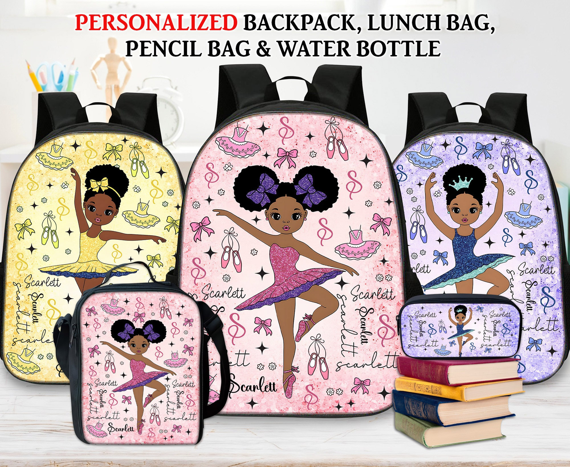 Afro lady girl backpack hot sale