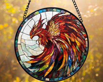 Acchiappasole In Vetro Colorato Sole E Luna - Decorazione Da Finestra 15 Cm, Porta Felicità E Colori In Casa