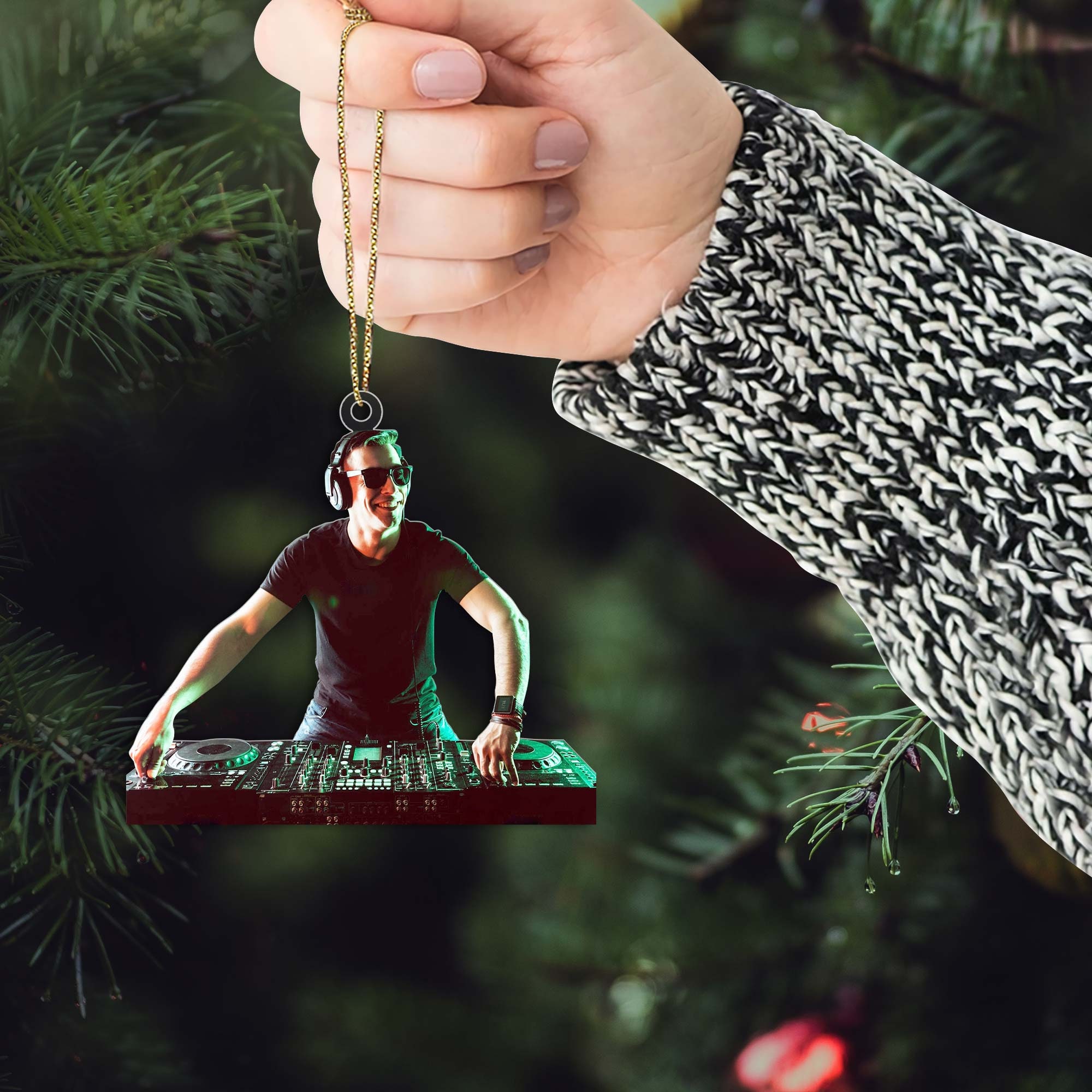Personalized Photo DJ Controller Ornament, Christmas Gifts for DJ, DJ