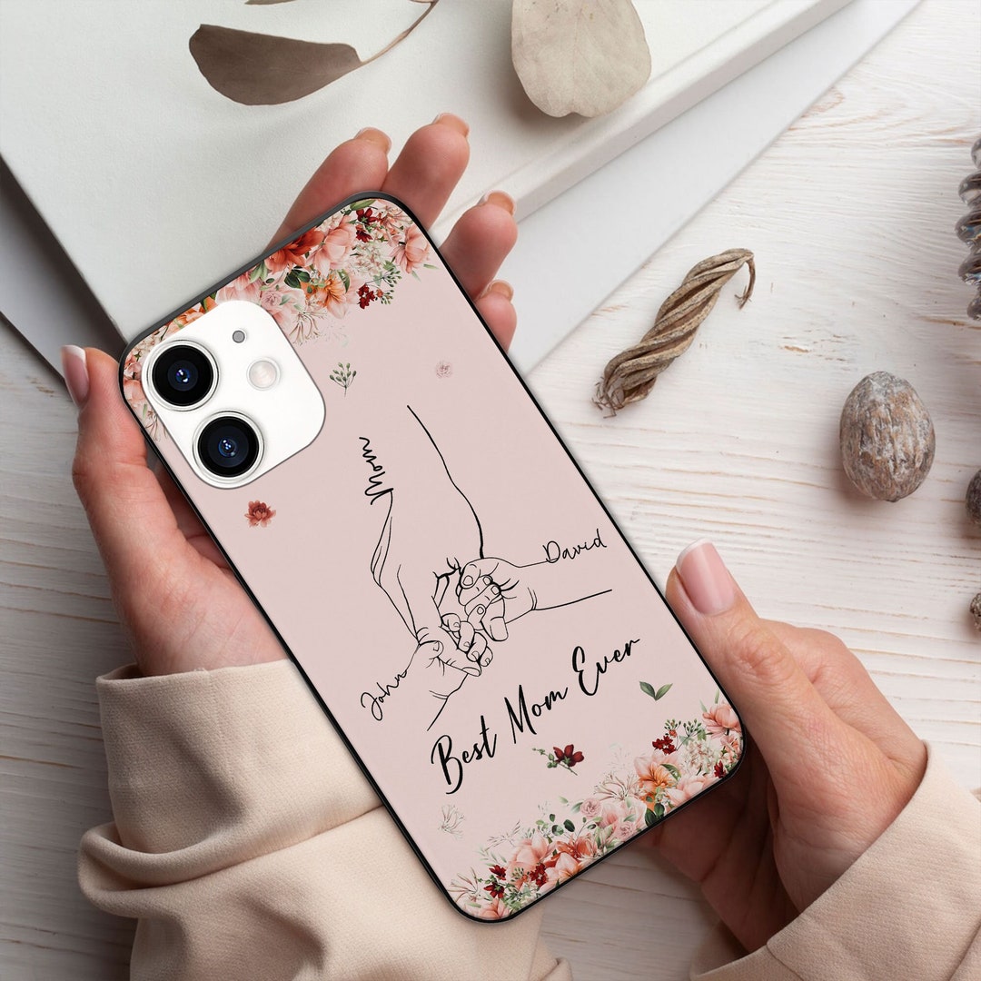 Personalized Mom Phone Case With Kids Names, Christmas Gift for Mum