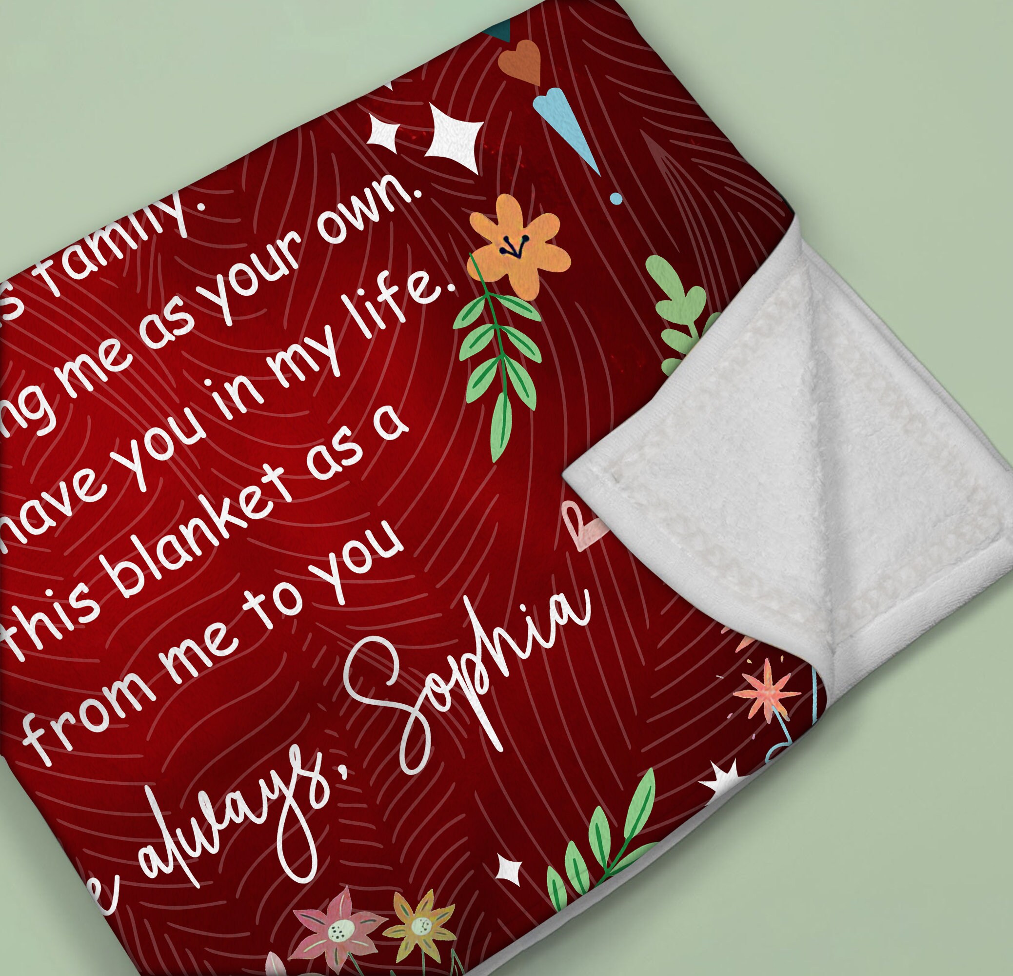 Discover Personalized Fleece Blanket For Bonus Mom, Christmas Gifts For Stepmother, Stepmom Gifts, Custom Step Mom Blanket, To My Bonus Mom Blanket