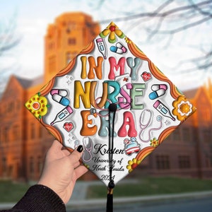 Personalized Nurse Graduation Cap Topper, RN Grad Cap Topper, Custom ...
