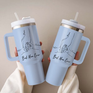 Personalized Mom 40 Oz Tumbler With Kids Name, Custom Tumbler Gifts for ...