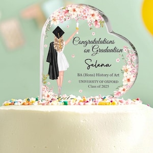Personalized Graduation Cake Topper, Cake Decoration for Graduation, College Graduation Gift, Graduation 2025 Cake Topper, Class of 2025