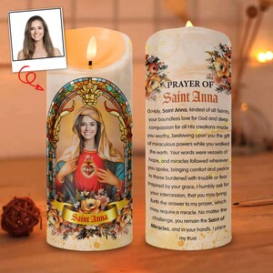 Personalized Prayer LED Candle, Custom Face Funny Candle, Votive ...