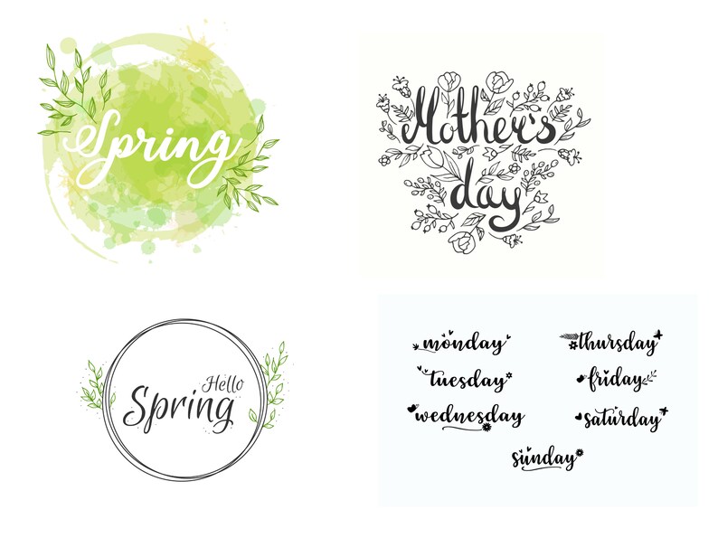 Doodle Planner Clipart Hand Drawn Clip Art Planner Stickers Etsy