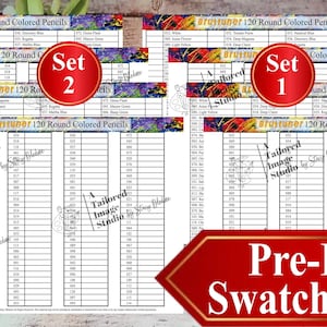 Brutfuner 120 Runde Buntstifte Swatch Chart
