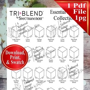 Tabela de amostras da coleção Spectrum Noir TriBlend 24 Essential Blends