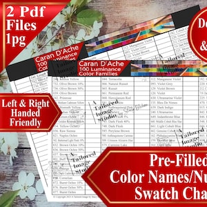 Caran D’Ache 100 Luminance Buntstifte Farbfamilien Swatch Chart