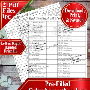 ShinHan Art Touch Twin / Pinselmarkierer 60B Swatch Charts