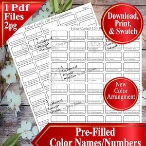 Faber Castell 120 Polychromos Farbstifte Swatch Charts
