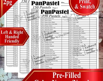 PanPastel 150 Pastels Swatch Chart (PDF Download)