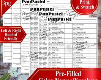 PanPastel 150 Pastels Swatch Chart (PDF Download)