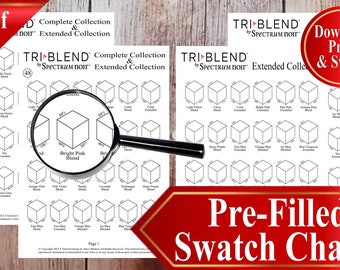 Spectrum Noir 48 TriBlend (Complete & Extended Collection, 144 colors) Swatch Chart