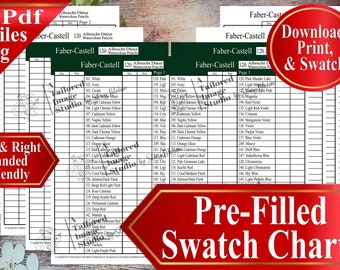 Faber Castell 120 Albrecht Dürer Pencils Swatch Chart