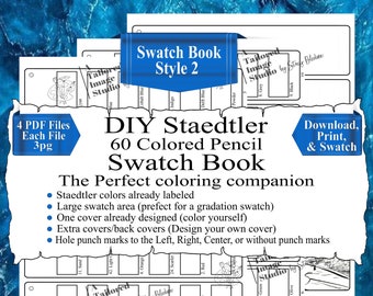 Staedtler 60 Colored Pencils DIY Color Swatch Book Style 2