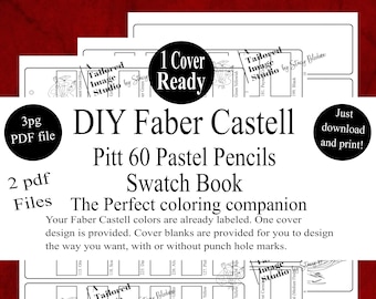 Catálogo de Amostras de Lápis Pastel Pitt 60 da Faber Castell, Estilo 1 (Download em PDF)
