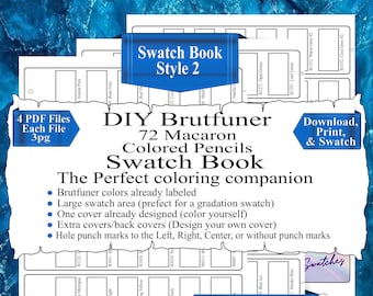 Brutfuner 72 Macaron Colored Pencils Swatch Book Style 2 (PDF Download)