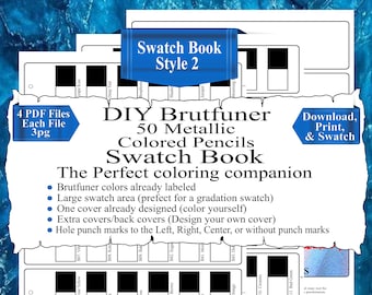 Brutfuner 72 Square Colored Pencils DIY Color Swatch Book Style 2 - Etsy