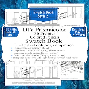 Prismacolor 36 Premier Colored Pencils DIY Swatch Book Style 2