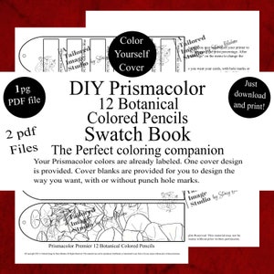 PrismacolorPremier 12 Botanischer Garten Buntstifte Set DIY Swatch Book Style 1