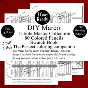 Marco Tribute Master Collection 80 Lápis de Cor DIY Color Swatch Book Estilo 1