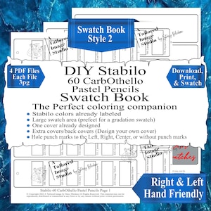 Stabilo 60 Carbothello Pastel Pencils DIY Color Swatch Book Style 2
