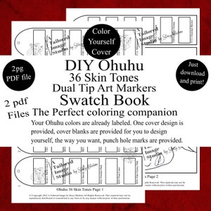 Ohuhu 36 Skin Tones Honolulu Series Dual Tip Markers DIY Color Swatch Book  Style 1 -  Canada