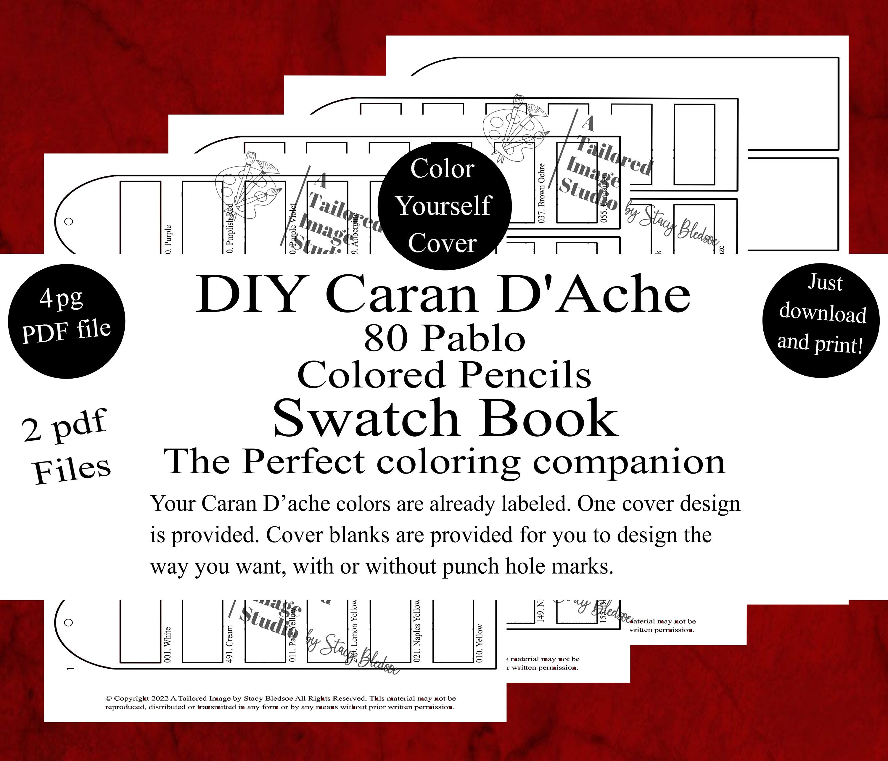 カランダッシュ 80 パブロ色鉛筆 DIY カラー見本帳 スタイル 1 カランダッシュ 80 パブロ色鉛筆 DIY カラー見本帳 スタイル 1