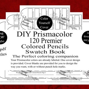 Prismacolor 120 Premier Colored Pencils DIY Swatch Book Style 1