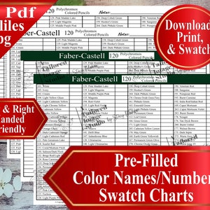 Faber Castell 120 Polychromos Farbstifte Swatch Chart