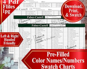 Faber Castell 120 Polychromos Colored Pencils Swatch Chart