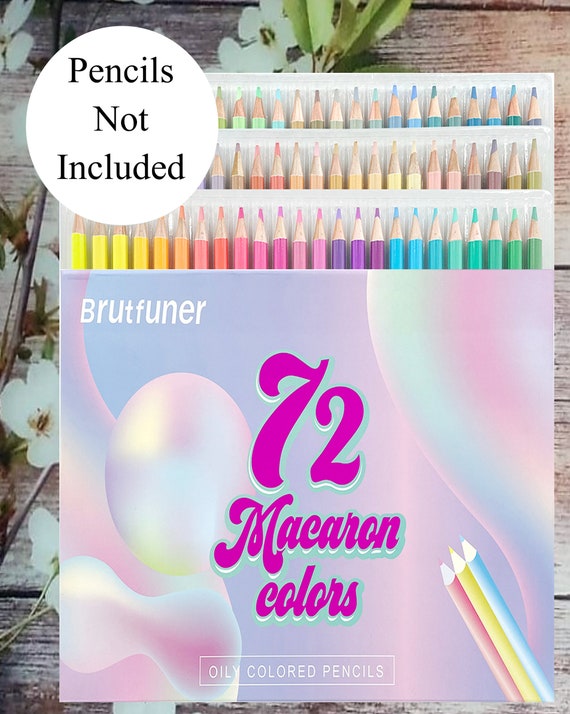 Brutfuner 72 Macaron Colored Pencils DIY Color Swatch Book Style 2