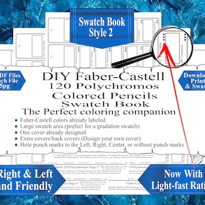 Faber-Castell 120 Polychromos Colored Pencils DIY Color Swatch Book Style 2