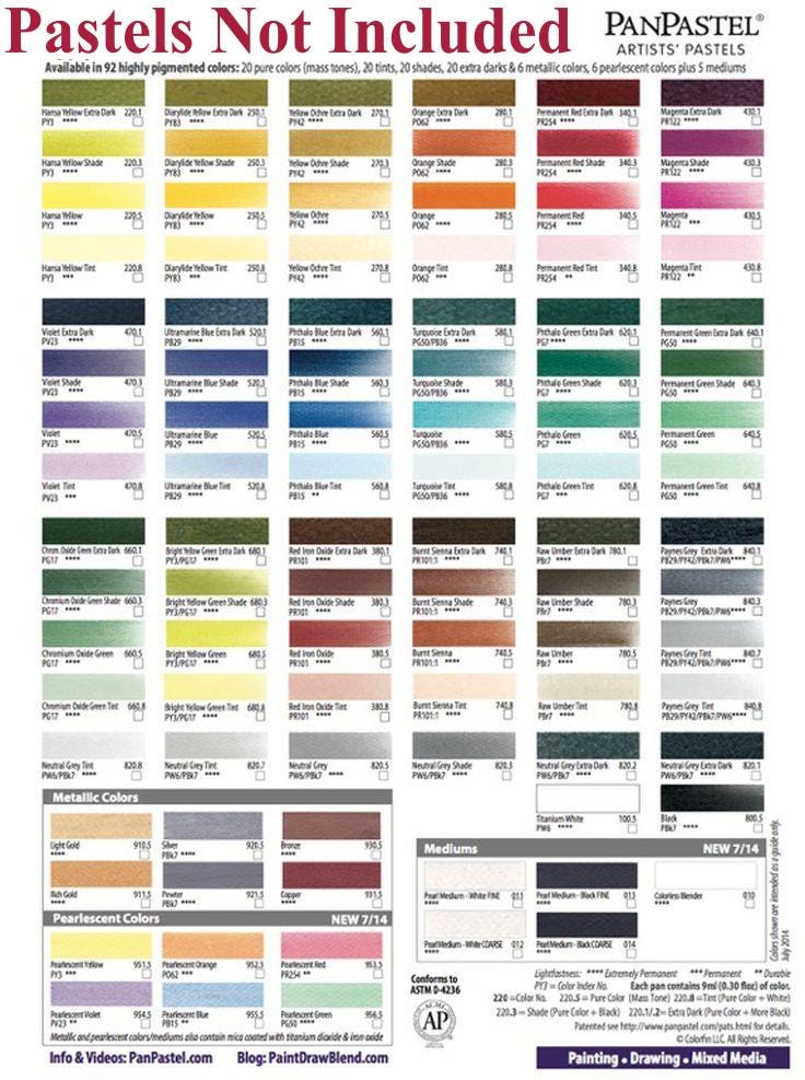Pastel Colour Chart.pdf Panpastel 96 Pastels Swatch Chart (PDF Download) - Etsy