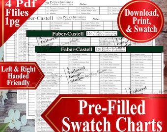Faber Castell 120 Polychromos Color Families Swatch Chart