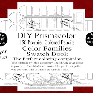 PrismacolorPremier 150 Farbfamilien DIY Swatch Book Style 1