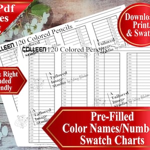 Colleen 120 Buntstifte Swatch Charts