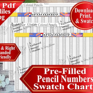 Tabla de muestras de lápices de colores Brutfuner 520 (Descarga en PDF)