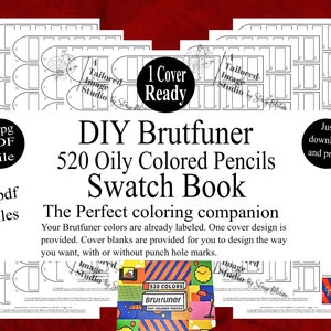 Brutfuner 520 Ölige Buntstifte DIY Color Swatch Book Style 1