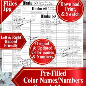 Ohuhu 60 Illustration Kaala Series Dual Tip Markers Swatch Charts