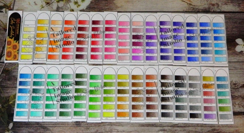 Brutfuner 180 crayons de couleur huileux DIY Color Swatch Book Style 1 image 4